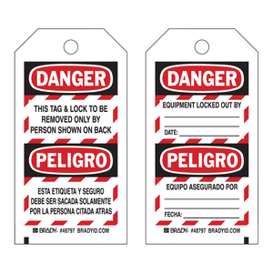 Étiquette de sécurité LOTO bilingue pour la maintenance des équipements industriels - Product Image 3