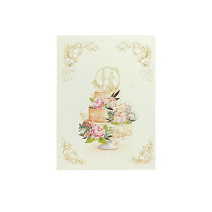 Tarjeta de felicitación 3D hecha a mano con diseño de pastel de boda, regalo romántico de San Valentín, fabricante de tarjetas de papel artesanales de Vietnam - Product Image 4