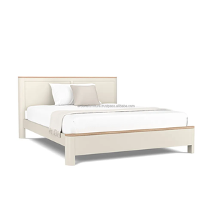 Cama Redonda de Madera Maciza Barata, Diseño Moderno y Minimalista, Duradera y Elegante, Muebles de Dormitorio de Madera de Teca para el Hogar, Apartamento o Villa - Product Image 1