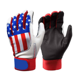 Gants de frappeur de baseball et de softball en cuir, personnalisables en couleur et taille, légers, avec logo personnalisé, prix de gros - Product Image 3