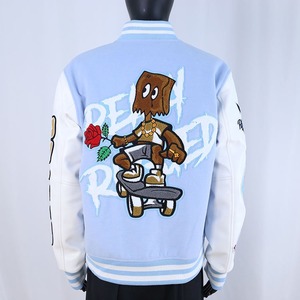 แจ็คเก็ตวาร์ซิตี้พรีเมียมสั่งทำพิเศษ แจ็คเก็ตเลตเตอร์แมนแฟชั่น ชุดสตรีทแวร์สุดเทรนดี้สำหรับผู้ชายและผู้หญิง พร้อมโลโก้สั่งทำ - Product Image 4