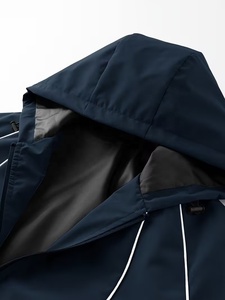 Wholesale Custom Windbreaker Jacket Nylon <b>Coaches</b> Jacket Breathable Plus Size Windbreaker Short Length PU Coated Sporty Style - Product Image 3