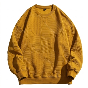 เสื้อสเวตเชิ้ตผู้ชาย คอโอ ผ้าฝ้าย 100% ลายแจ็คการ์ด ทรงหลวม สวมใส่สบาย สไตล์ลำลอง/สปอร์ต เหมาะสำหรับฤดูใบไม้ร่วง ใส่เที่ยวเล่นกลางแจ้งหรือใส่เดินเล่นในเมือง - Product Image 6
