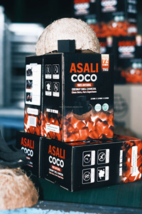 Cubos de Carbón para Hookah/Shisha de Coco sin Chispas, 25mm 26mm 27mm, con un 2.5% o menos de ceniza, Combustión Limpia y Duradera - Product Image 1