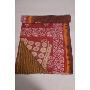 Colcha Kantha Gudri Hecha a Mano en India, Reversible, de Algodón, Estilo Vintage, para Sofá y Cama - Product Image 3