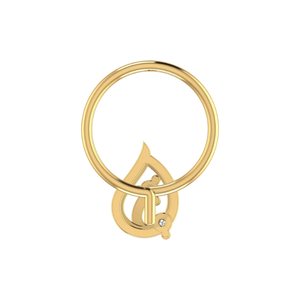 Ajretail 14K Gold Dewdrop Elegance Design 0.02ct Natural Diamond <b>Nose</b> <b>Pin</b> - Product Image 5