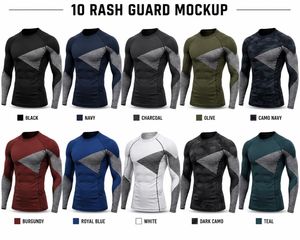 Rashguard anti-UV à manches longues pour homme - Tissu 100% polyester écologique, séchage rapide, respirant, imprimé par sublimation, 180g - Product Image 6