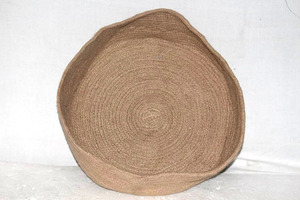 Panier de rangement rond en jute et coton, grand format, nouveau style, pour vêtements sales, jouets pour bébés, couvertures - Product Image 2
