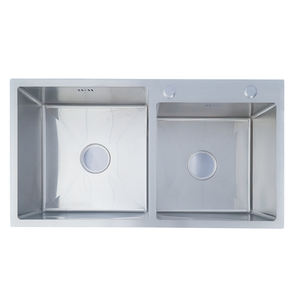 Évier en acier inoxydable à cuvette unique de conception de cascade moderne fait à la main facile à installer pour les cuisines contemporaines élégantes - Product Image 6