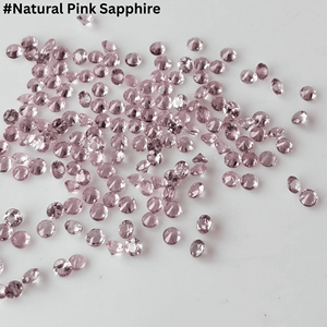 Saphir rose naturel en gros, taille ronde facettée, pierre précieuse non montée pour la fabrication de bijoux, petite taille, de 1 mm à 3 mm - Product Image 3