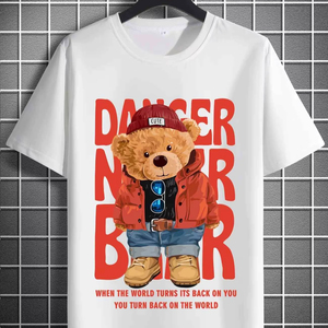 Camisetas Cortas para Mujer, Camisetas Ajustadas con Cuello Redondo y Estampado Personalizado, Tops Femeninos de Moda Urbana - Product Image 1