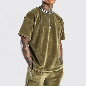 Conjunto de chándal acanalado de terciopelo para mujer 2026 con bordado personalizado, camiseta y pantalón corto, conjunto de dos piezas, ropa de descanso para mujer - Product Image 2