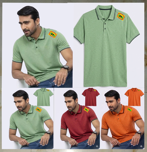 Camiseta de Verano para Hombre, Nueva, Popular, Tejida, Cómoda, Talla Grande, Personalizada, Sólida, Transpirable, de Manga Corta - Product Image 1