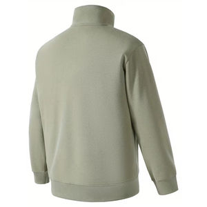 Sudaderas con capucha para hombre, ropa para correr, edición más reciente, cuello alto, cremallera de un cuarto, forro polar, para hombre - Product Image 3