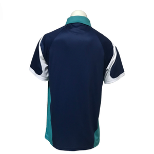 Polo Sublimado Azul Rey y Verde Neón para Hombre, Diseño Chevron en V, Ropa Deportiva Transpirable de Secado Rápido - Product Image 6