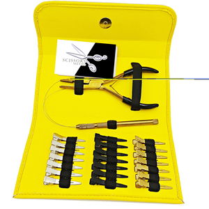 Kit d'outils étanche à maintien robuste en acier inoxydable pour l'installation de micro-boucles par fusion, comprenant des pinces, des clips de sectionnement et un kit d'aiguilles et de fils - Product Image 5