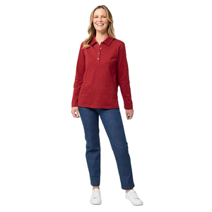 Casual & Professional Style Soft Cotton and Spandex Blend <b>Women</b> <b>Polo</b> <b>Shirts</b> Wholesale <b>Women's</b> Printed <b>Polo</b> Tees For Summer - Product Image 5