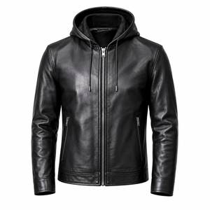 Veste en cuir sur mesure en toile, matériau véritable de qualité supérieure, mode masculine, coupe confortable, vêtements de luxe, vente en gros - Product Image 2