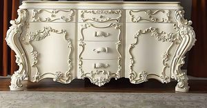 Royal Luxury Mahogany Wood Dressing <b>Table</b> Gold Carved Vanity Mirror Set Cream Makeup Dresser <b>Console</b> Bedroom Furniture Buffet - Product Image 2