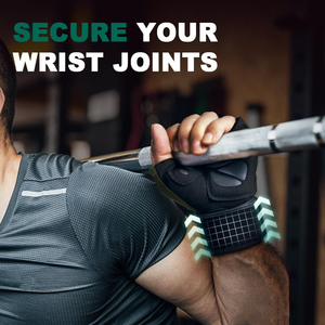 ถุงมือยกน้ำหนักฟิตเนสแบบปรับได้สำหรับการฝึกซ้อมในยิม ช่วยพยุงข้อมือ ป้องกันการบาดเจ็บ อุปกรณ์ออกกำลังกายที่ทนทาน - Product Image 2