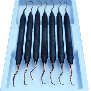 Curetas Dentales Gracey 1/2-13/14, Recubrimiento de Plasma en Oro Rosa y Negro, Juego de Instrumentos Quirúrgicos Dentales Periodontales Manuales - Product Image 3