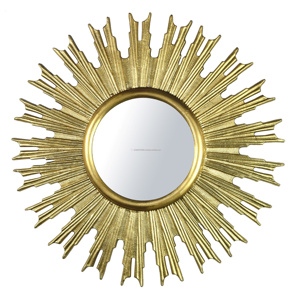 Luxury Classic <b>Gold</b> Sunflower Wave <b>Wall</b> <b>Mirror</b> Handcrafted Cast Aluminium Art Deco Style Birthday Easter Home Decor Bedroom - Product Image 1