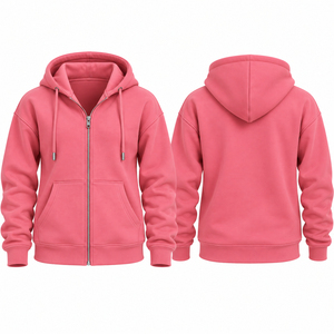 Sweat à capuche zippé pour femme de haute qualité, en molleton épais, veste à capuche entièrement zippée, sweat à capuche décontracté personnalisé pour femme - Product Image 5