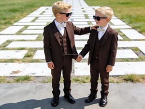 Elegante conjunto de traje color lavanda para niños: esmoquin formal de 5 piezas con chaleco y pajarita para bodas, fiestas y ocasiones especiales - Product Image 4