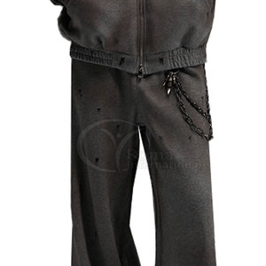 Sun Faded Distressed <b>Flare</b> <b>Sweatpants</b> Men’s Vintage Streetwear Jogger Pants <b>Wholesale</b> Washed <b>Flare</b> Sweat Pants Sun - Product Image 5
