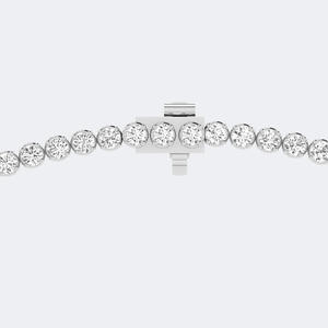 สร้อยคอเทนนิสเพชรทรงกลม 8.00 กะรัต ทอง 14k เพชรเลี้ยงในห้องปฏิบัติการ สี D ความสะอาด VVS ฝังแบบ Prong Set ดีไซน์ Eternity Link สำหรับผู้หญิง - Product Image 5