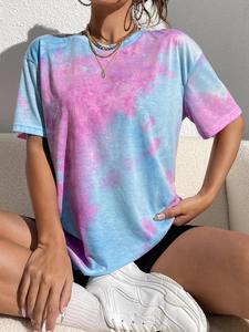 T-shirts pour femmes en gros, col en V profond, unis, sans marque, de haute qualité, 100% coton, pour impression. - Product Image 3
