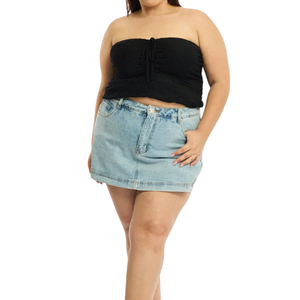 กระโปรงยีนส์ผู้หญิงไซส์ใหญ่ ขายส่ง ผ้าคุณภาพดี มีตัวอย่างฟรี ปรับแต่งได้ - Product Image 6