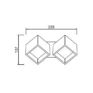 โคมไฟติดผนังแบบสองหัวทันสมัย ​​กันน้ำระดับ IP65 ปรับได้ สำหรับแสงสว่างทางเข้าวิลล่า ทางเดินกลางแจ้ง - Product Image 6
