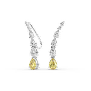 Boucles d'oreilles clous en diamant de laboratoire 2,70 carats, or massif 14 carats, certifiées IGI, pour femme, légères, durables, bijoux de luxe pour soirée - Product Image 5
