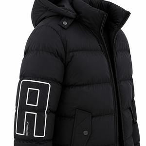 <b>Mens</b> Winter Color Block Zip-Up Puffer <b>Jacket</b> <b>Canvas</b> Plain Dyed Stand Outdoor Windproof Breathable Eco-Friendly Anti-Bacterial - Product Image 6