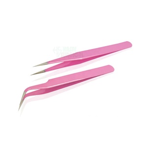 Pinzas para Pestañas Manuales Más Vendidas, Color Rosa, Punta Recta, Acero Inoxidable, Marca Hasni Surgical, Aprobadas por CE e ISO, para Uso Clínico - Product Image 5