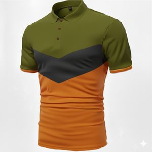 Camisa polo informal ajustada para hombre, de manga corta, de algodón transpirable, a la moda de verano, cómoda para el uso diario - Product Image 1