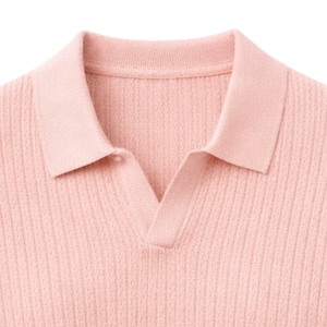 Polo en maille ondulée pour homme, manches courtes, coton premium, coupe ajustée, décontracté, respirant, toucher doux, vente en gros - Product Image 2