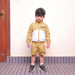 Survêtements pour enfants en nylon léger à fermeture éclair, coupe-vent d'été personnalisé, ensemble de jogging en nylon deux pièces, ensemble de shorts coupe-vent - Product Image 2