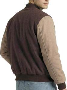 Mens Hotline Miami Varsity Letterman Fashion Wool Bomber Slim Fit Casual <b>Warm</b> Boys College Baseball Jacket - Product Image 5