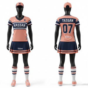 Uniforme de Hockey sobre Césped Premium para Mujer, 180 GSM, Poliéster, Diseño con Paneles Dorados y Marrones, Sublimación, Logotipo Personalizado - Product Image 4