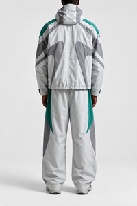 Custom Men's 100% Polyester <b>Tracksuit</b> <b>Retro</b> Color Block Windbreaker Jacket Pants Set Lightweight Streetwear 2 Piece Custom Logo - Product Image 2