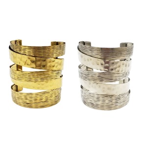 Brazalete Abierto de Latón Dorado con Diseño Geométrico Moderno, Estilo Cristiano, Trenzado en Cuerda, Joyería Moderna, Regalo - Product Image 5