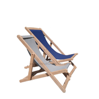 Chaise de plage en bois traditionnelle Thinphu - Cadre en aluminium léger, pliable et durable, portable pour la salle de sport, les parcs, les hôtels, les villas