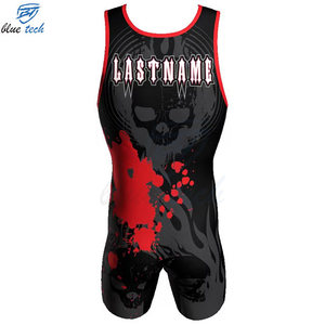 Combinaison de lutte pour hommes en gros, design personnalisé, durable, respirante, séchage rapide, 100 % polyester, entraînement athlétique et compétition - Product Image 3