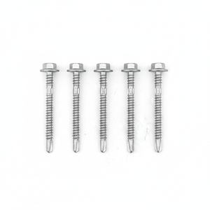 Self-Drilling Screws Washer Head Zinc/Hot-Dip Galvanized Carbon Steel Metric/Inch Standard <b>Deep</b> Coarse Thread Class 8 - Product Image 1