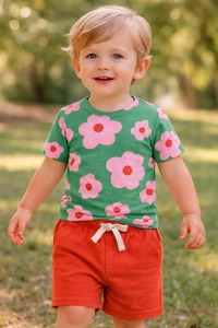 100% Bamboo Baby Boys Solid Top Bottom Set Customized Ultra Soft Breathable Skin Friendly Eco Friendly All-season Infant Outfit - Product Image 3