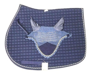 Tapis de selle de cheval avec point carré avec Bonnet d'oreille assorti - Product Image 3