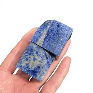 Cubo Poliedro de Lapislázuli Natural Tallado a Mano, Gema Azul Pulida, Cristal Geométrico, Recuerdo de Halloween, Decoración Navideña para el Hogar - Product Image 5