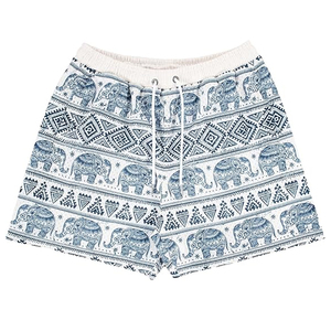 Shorts de sport en maille respirante épaisse OEM pour le basketball, motif floral imprimé par transfert thermique, taille élastique, style hip-hop - Product Image 1